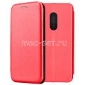 Чехол-книжка кожаный для Xiaomi Redmi Note 4x (красный) Fashion Case