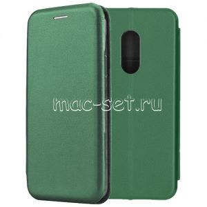 Чехол-книжка кожаный для Xiaomi Redmi Note 4 (зеленый) Fashion Case