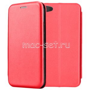 Чехол-книжка кожаный для Xiaomi Redmi Note 5A (красный) Fashion Case