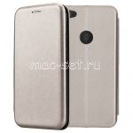 Чехол-книжка кожаный для Xiaomi Redmi Note 5A Prime (серый) Fashion Case