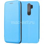 Чехол-книжка кожаный для Xiaomi Redmi Note 8 Pro (голубой) Fashion Case