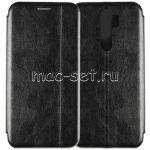 Чехол-книжка кожаный для Xiaomi Redmi Note 8 Pro (черный) Retro Case