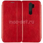Чехол-книжка кожаный для Xiaomi Redmi Note 8 Pro (красный) Retro Case