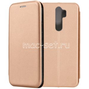 Чехол-книжка кожаный для Xiaomi Redmi Note 8 Pro (розовый) Fashion Case
