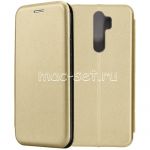 Чехол-книжка кожаный для Xiaomi Redmi Note 8 Pro (золотистый) Fashion Case