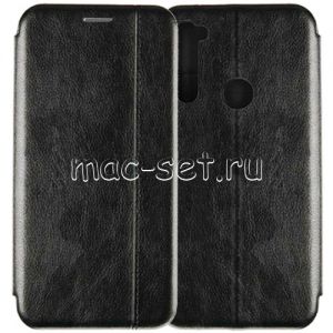 Чехол-книжка кожаный для Xiaomi Redmi Note 8T (черный) Retro Case