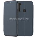 Чехол-книжка кожаный для Xiaomi Redmi Note 8 (синий) Fashion Case