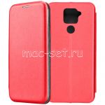 Чехол-книжка кожаный для Xiaomi Redmi Note 9 (красный) Fashion Case
