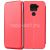 Чехол-книжка кожаный для Xiaomi Redmi Note 9 (красный) Fashion Case