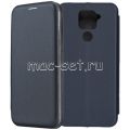 Чехол-книжка кожаный для Xiaomi Redmi Note 9 (синий) Fashion Case