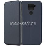 Чехол-книжка кожаный для Xiaomi Redmi Note 9 (синий) Fashion Case