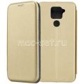 Чехол-книжка кожаный для Xiaomi Redmi Note 9 (золотистый) Fashion Case