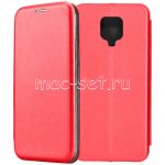 Чехол-книжка кожаный для Xiaomi Redmi Note 9 Pro / Note 9S (красный) Fashion Case
