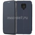 Чехол-книжка кожаный для Xiaomi Redmi Note 9 Pro / Note 9S (синий) Fashion Case