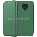 Чехол-книжка кожаный для Xiaomi Redmi Note 9 Pro / Note 9S (зеленый) Fashion Case
