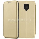 Чехол-книжка кожаный для Xiaomi Redmi Note 9 Pro / Note 9S (золотистый) Fashion Case