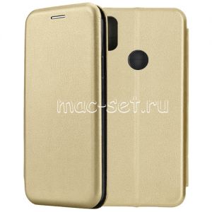 Чехол-книжка кожаный для Xiaomi Redmi S2 (золотистый) Fashion Case