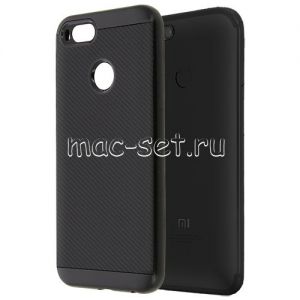 Чехол-накладка для Xiaomi Mi A1 / Mi5x [карбон] Hybrid (черный)