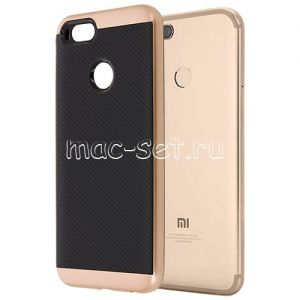 Чехол-накладка для Xiaomi Mi A1 / Mi5x [карбон] Hybrid (розовый)