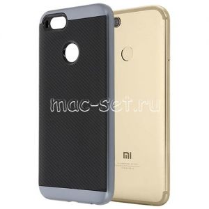 Чехол-накладка для Xiaomi Mi A1 / Mi5x [карбон] Hybrid (серый)