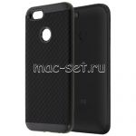 Чехол-накладка для Xiaomi Mi A1 / Mi5x [решетка] Hybrid (черный)