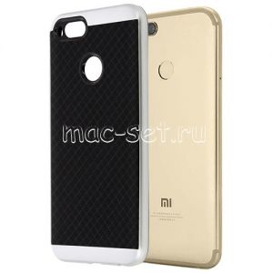Чехол-накладка для Xiaomi Mi A1 / Mi5x [решетка] Hybrid (серебристый)
