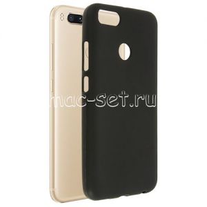 Чехол-накладка силиконовый для Xiaomi Mi A1 / Mi5x (черный 1.2мм)