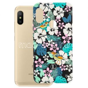 Чехол-накладка силиконовый для Xiaomi Mi A2 Lite с принтом Luxo Flowers (H11)