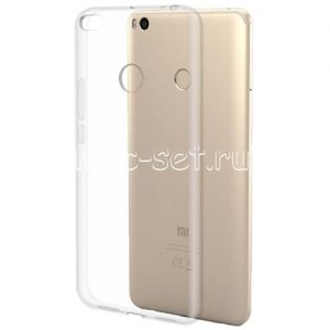 Чехол-накладка силиконовый для Xiaomi Mi Max 2 (прозрачный 1.0мм)