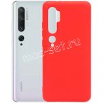 Чехол-накладка силиконовый для Xiaomi Mi Note 10 / 10 Pro (красный 1.0мм) матовый