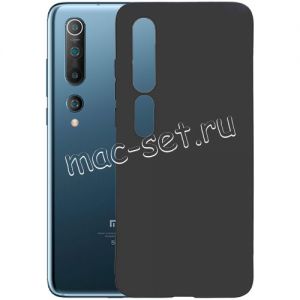 Чехол-накладка силиконовый для Xiaomi Mi 10 / Pro (черный 1.0 мм) матовый