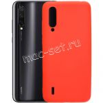 Чехол-накладка силиконовый для Xiaomi Mi 9 Lite (красный 1.0мм) матовый
