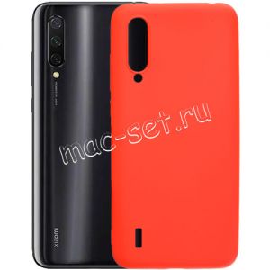 Чехол-накладка силиконовый для Xiaomi Mi 9 Lite (красный 1.0мм) матовый