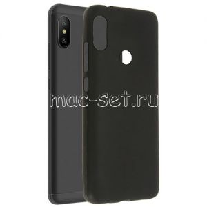 Чехол-накладка силиконовый для Xiaomi Redmi 6 Pro (черный 1.2мм)