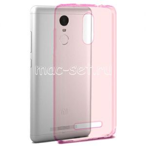Чехол-накладка силиконовый для Xiaomi Redmi Note 3 / Note 3 Pro (розовый 0.5мм)