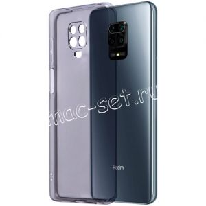 Чехол-накладка силиконовый для Xiaomi Redmi Note 9 Pro / Note 9S (серый) iBox Crystal
