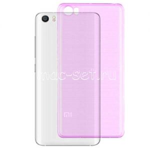 Чехол-накладка силиконовый для Xiaomi Mi5 (малиновый 0.3мм)