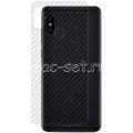 Защитная наклейка для Xiaomi Redmi Note 5 / Pro карбон [задняя] (прозрачная)