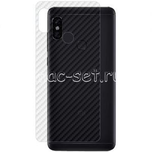 Защитная наклейка для Xiaomi Redmi Note 5 / Pro карбон [задняя] (прозрачная)
