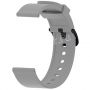 Легкий силиконовый ремешок на smart-часы Xiaomi Amazfit Bip серого цвета