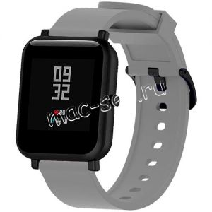 Силиконовый ремешок для Xiaomi Amazfit Bip (серый)