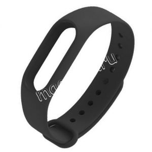 Силиконовый ремешок для Xiaomi Mi Band 2 (черный)