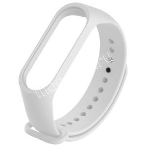 Силиконовый ремешок для Xiaomi Mi Band 3 / Mi Band 4 (белый)