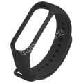 Силиконовый ремешок для Xiaomi Mi Band 3 / Mi Band 4 (черный)
