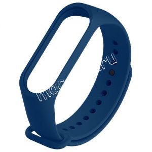 Силиконовый ремешок для Xiaomi Mi Band 3 / Mi Band 4 (темно-синий)