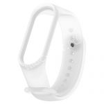 Силиконовый ремешок для Xiaomi Mi Band 3 / Mi Band 4 (белый) полупрозрачный