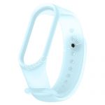 Силиконовый ремешок для Xiaomi Mi Band 3 / Mi Band 4 (голубой) полупрозрачный