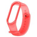 Силиконовый ремешок для Xiaomi Mi Band 3 / Mi Band 4 (красный) полупрозрачный