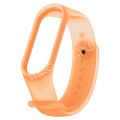 Силиконовый ремешок для Xiaomi Mi Band 3 / Mi Band 4 (оранжевый) полупрозрачный