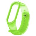 Силиконовый ремешок для Xiaomi Mi Band 3 / Mi Band 4 (салатовый) полупрозрачный